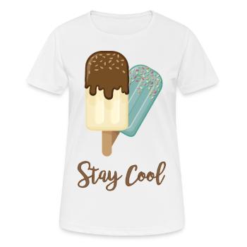 rester au frais - T-shirt respirant Femme - blanc - Devant - AI Model Female 172 dark (172cm)