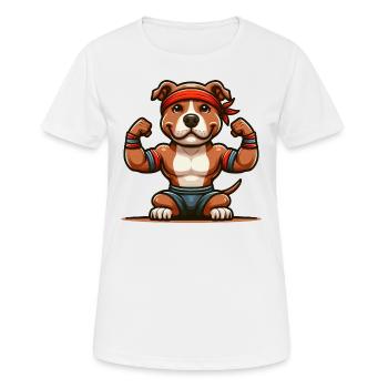 Pitbull Le Carrossier - T-shirt respirant Femme - blanc - Devant - AI Model Female 172 dark (172cm)