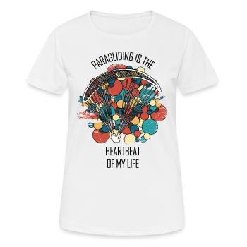 Parapente Gleitschirm Paragleiter Parapente - T-shirt respirant Femme - blanc - Devant - AI Model Female 172 dark (172cm)