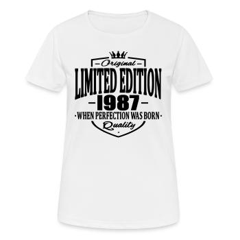 Limited edition 1987 - Frauen T-Shirt atmungsaktiv - Weiß - Vorne - AI Model Female 172 dark (172cm)