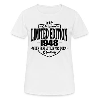 Limited edition 1948 - Women's Breathable T-Shirt - white - Front - AI Model Female 172 dark (172cm)