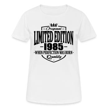 Limited edition 1985 - Frauen T-Shirt atmungsaktiv - Weiß - Vorne - AI Model Female 172 dark (172cm)