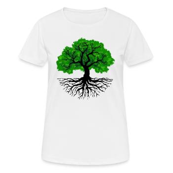 Naturschutz Erde Mutter Natur Umwelt Baum - Frauen T-Shirt atmungsaktiv - Weiß - Vorne - AI Model Female 172 dark (172cm)