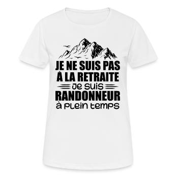 Hiking Gift Retreat Full-time hiker - Women's Breathable T-Shirt - white - Front - AI Model Female 172 dark (172cm)