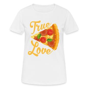 Pizza true love - Women's Breathable T-Shirt - white - Front - AI Model Female 172 dark (172cm)