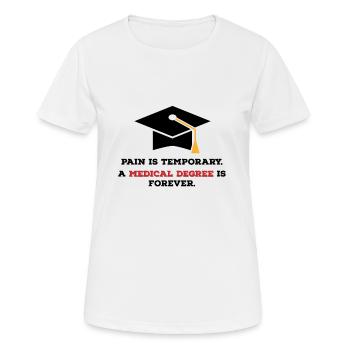 meddegree - Women's Breathable T-Shirt - white - Front - AI Model Female 172 dark (172cm)