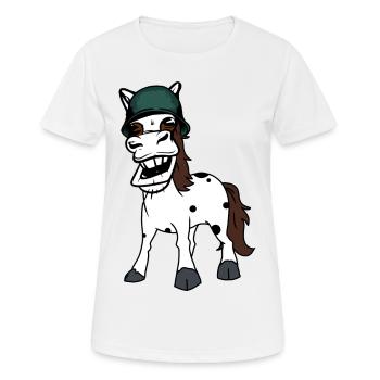 Drôle Cheval Gaulois Armée Cheval Casque De Sécurité Soldat - T-shirt respirant Femme - blanc - Devant - AI Model Female 172 dark (172cm)