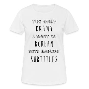 Sous-titres - T-shirt respirant Femme - blanc - Devant - AI Model Female 172 dark (172cm)