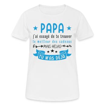 Dad, I've been trying to find you the best gift - Women's Breathable T-Shirt - white - Front - AI Model Female 172 dark (172cm)
