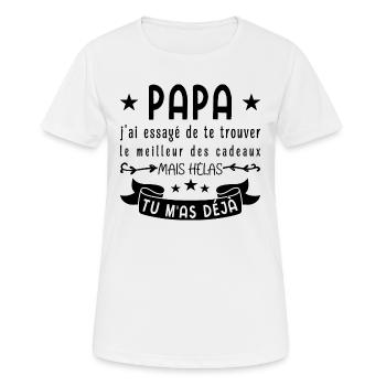 Dad, I've been trying to find you the best gift - Women's Breathable T-Shirt - white - Front - AI Model Female 172 dark (172cm)