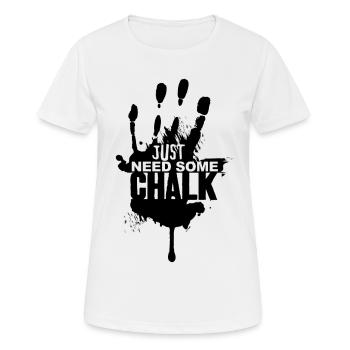Need Chalk - Climbing-Shirt - T-shirt respirant Femme - blanc - Devant - AI Model Female 172 dark (172cm)