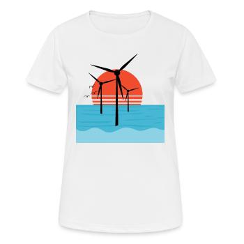 windmill - Women's Breathable T-Shirt - white - Front - AI Model Female 172 dark (172cm)