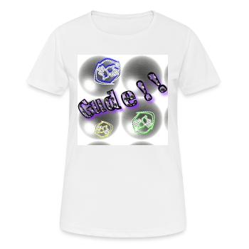 Gude!! - (Guten Tag) - Slang - Abbild - 2023 - Frauen T-Shirt atmungsaktiv - Weiß - Vorne - AI Model Female 172 dark (172cm)