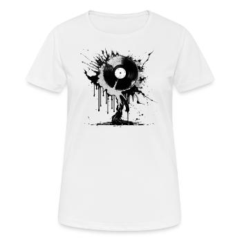 Collecteur d’enregistrements - T-shirt respirant Femme - blanc - Devant - AI Model Female 172 dark (172cm)