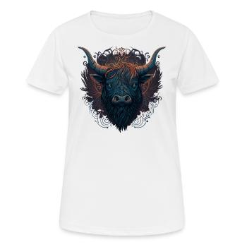 Bovins écossais des Highlands - T-shirt respirant Femme - blanc - Devant - AI Model Female 172 dark (172cm)