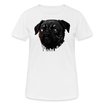 Creepy Pug - Women's Breathable T-Shirt - white - Front - AI Model Female 172 dark (172cm)