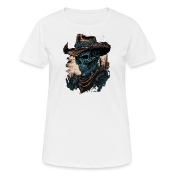 Zombie Cowboy - Women's Breathable T-Shirt - white - Front - AI Model Female 172 dark (172cm)