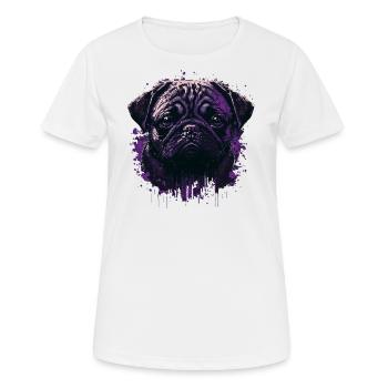 Creepy Pug - Women's Breathable T-Shirt - white - Front - AI Model Female 172 dark (172cm)