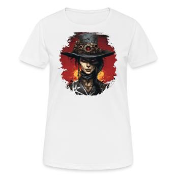 Emo Steampunk Girl - Women's Breathable T-Shirt - white - Front - AI Model Female 172 dark (172cm)