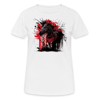 Unheimliches Zebra - Frauen T-Shirt atmungsaktiv - Weiß - Vorne - AI Model Female 172 dark (172cm)