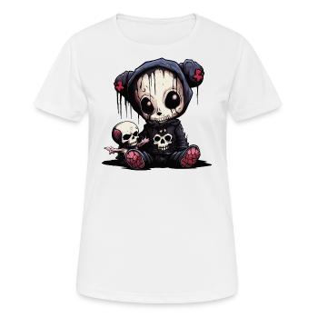 Cute Emo Teddy Bear - Women's Breathable T-Shirt - white - Front - AI Model Female 172 dark (172cm)