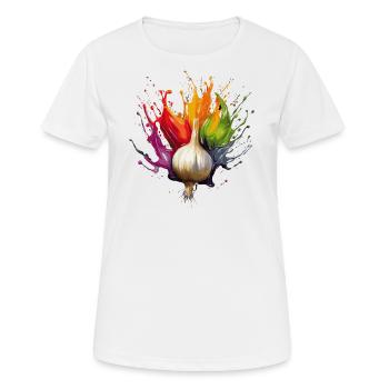 Garlic - Women's Breathable T-Shirt - white - Front - AI Model Female 172 dark (172cm)