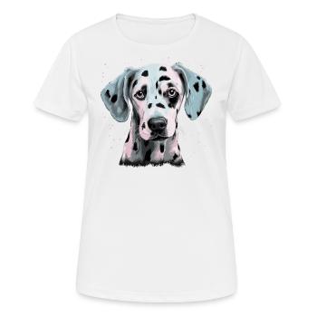 Dalmatien mignon - T-shirt respirant Femme - blanc - Devant - AI Model Female 172 dark (172cm)