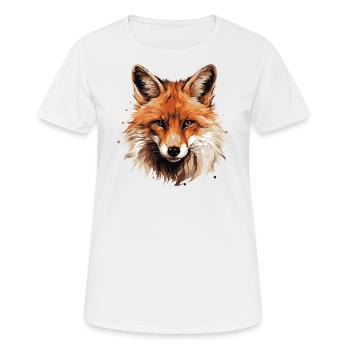 Renard roux - T-shirt respirant Femme - blanc - Devant - AI Model Female 172 dark (172cm)