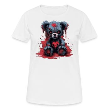 Cute Creepy Teddy Bear - Women's Breathable T-Shirt - white - Front - AI Model Female 172 dark (172cm)