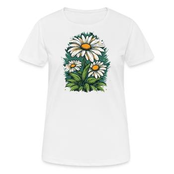 Pâquerette - T-shirt respirant Femme - blanc - Devant - AI Model Female 172 dark (172cm)