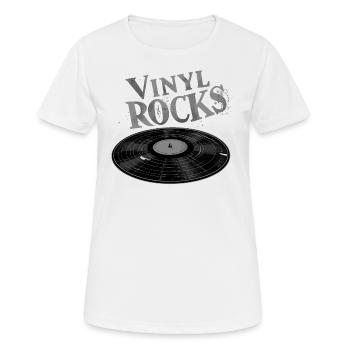 Vinyl Rocks - Women's Breathable T-Shirt - white - Front - AI Model Female 172 dark (172cm)