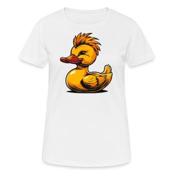 Gummientenpunk - Frauen T-Shirt atmungsaktiv - Weiß - Vorne - AI Model Female 172 dark (172cm)