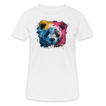 Panda - T-shirt respirant Femme - blanc - Devant - AI Model Female 172 dark (172cm)