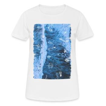 OCEAN - Women's Breathable T-Shirt - white - Front - AI Model Female 172 dark (172cm)