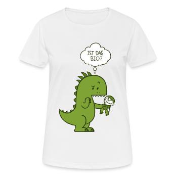 Bio-Dinosaurier - Frauen T-Shirt atmungsaktiv - Weiß - Vorne - AI Model Female 172 dark (172cm)
