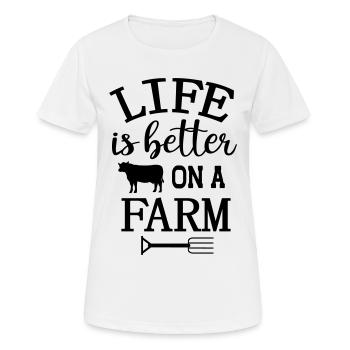 Cow cows farm farmer gift country life - Women's Breathable T-Shirt - white - Front - AI Model Female 172 dark (172cm)