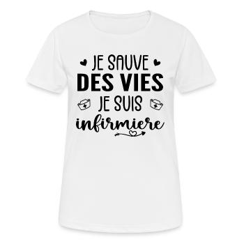 I'm a lifesaver I'm a nurse - Women's Breathable T-Shirt - white - Front - AI Model Female 172 dark (172cm)