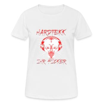 Hardtekk Ihr Ficker Techno Rave Festival - Frauen T-Shirt atmungsaktiv - Weiß - Vorne - AI Model Female 172 dark (172cm)