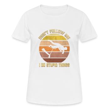 Scooter kick scooter scooter électrique - T-shirt respirant Femme - blanc - Devant - AI Model Female 172 dark (172cm)