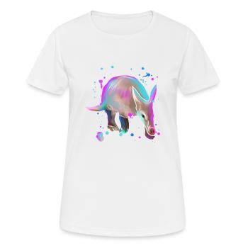 Aardvark aardvark gift - Women's Breathable T-Shirt - white - Front - AI Model Female 172 dark (172cm)