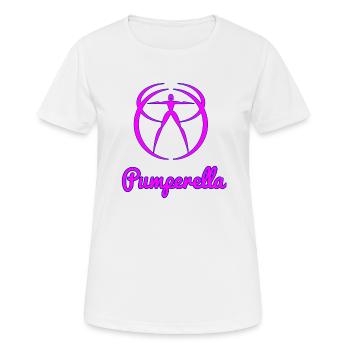 Pumperella - Frauen T-Shirt atmungsaktiv - Weiß - Vorne - AI Model Female 172 dark (172cm)