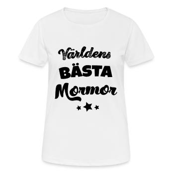 Meilleure grand-mère du monde héroïne suédoise grand-mère suédoise - T-shirt respirant Femme - blanc - Devant - AI Model Female 172 dark (172cm)