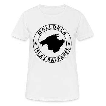Mallorca Design - T-shirt respirant Femme - blanc - Devant - AI Model Female 172 dark (172cm)