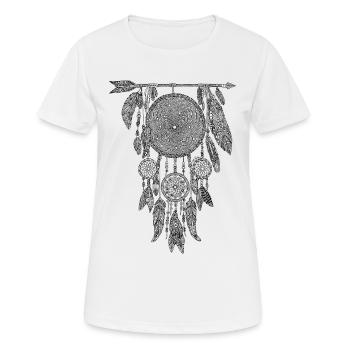 Attrape rêves indien - T-shirt respirant Femme - blanc - Devant - AI Model Female 172 dark (172cm)