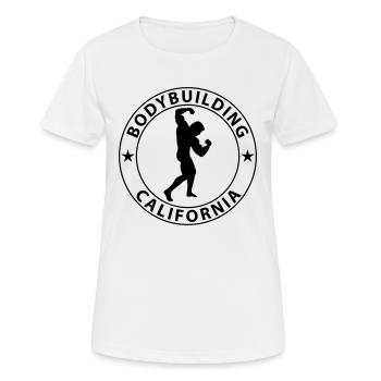 Bodybuilding California - Frauen T-Shirt atmungsaktiv - Weiß - Vorne - AI Model Female 172 dark (172cm)