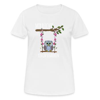 Mir reichts, ich geh schaukeln - Frauen T-Shirt atmungsaktiv - Weiß - Vorne - AI Model Female 172 dark (172cm)