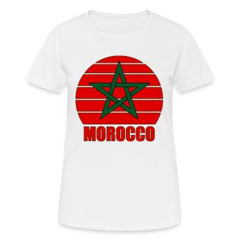 Maroc Étoile Maroc - T-shirt respirant Femme - blanc - Devant - AI Model Female 172 dark (172cm)