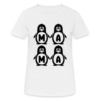 MAMA - Frauen T-Shirt atmungsaktiv - Weiß - Vorne - AI Model Female 172 dark (172cm)