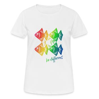 Be different - Pisces - swimming against the tide - Women's Breathable T-Shirt - white - Front - AI Model Female 172 dark (172cm)