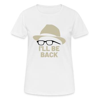 Honecker, lunettes de chapeau, je reviendrai, RDA, Ostalgie - T-shirt respirant Femme - blanc - Devant - AI Model Female 172 dark (172cm)